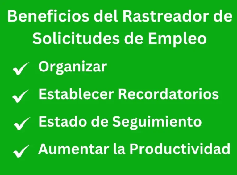 Rastreador de Solicitudes de Empleo | Busca y Rastrea Fácil 3 Beneficios de la aplicación Job Tracker 2025